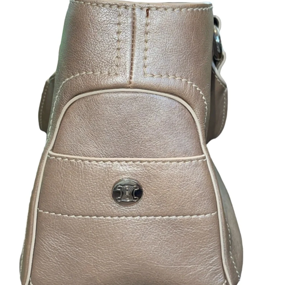 Auth Celine Champagne Lambskin Boogie Bag & Bag Charm - Picture 3 of 11